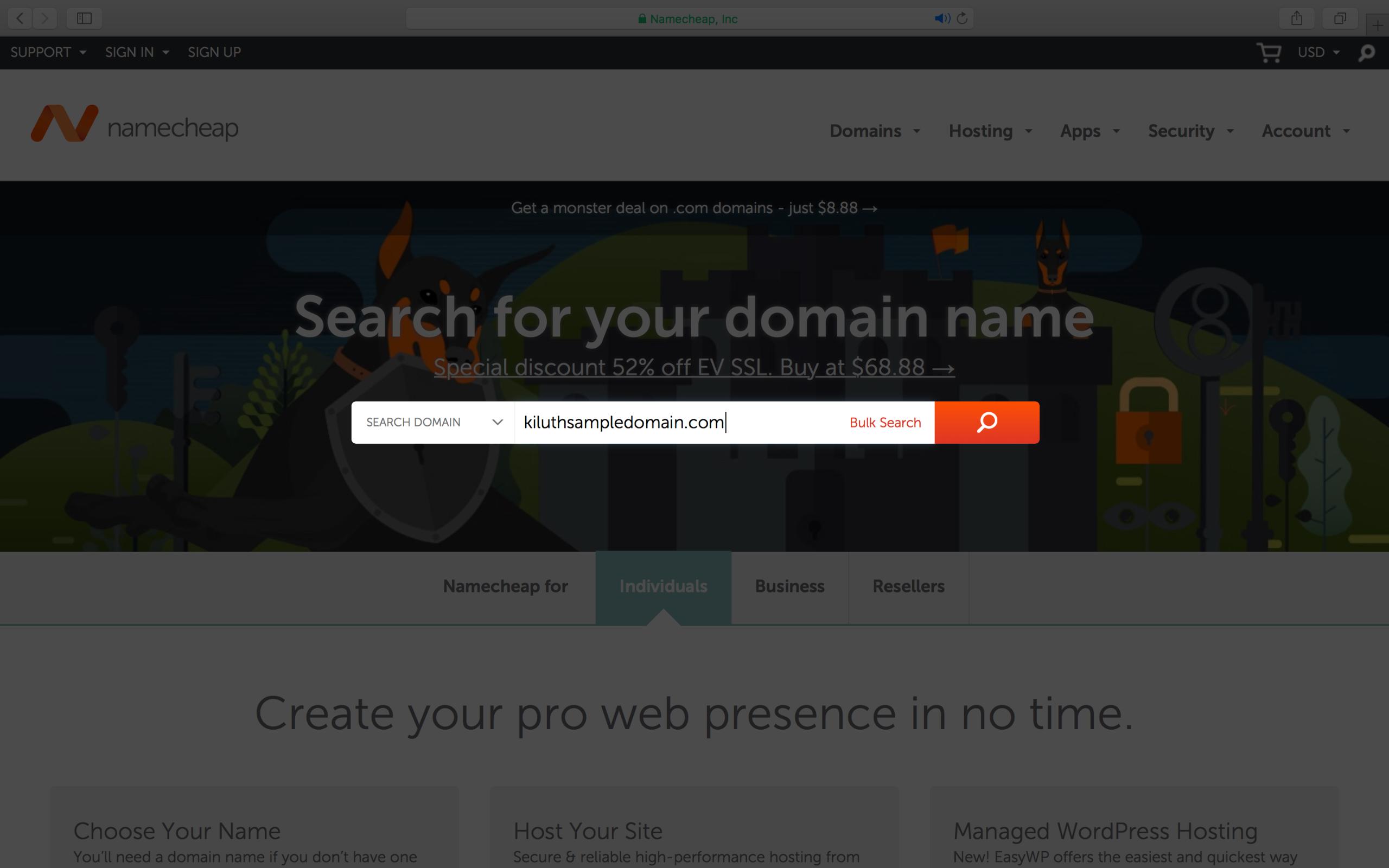 Search for Your Desired Domain