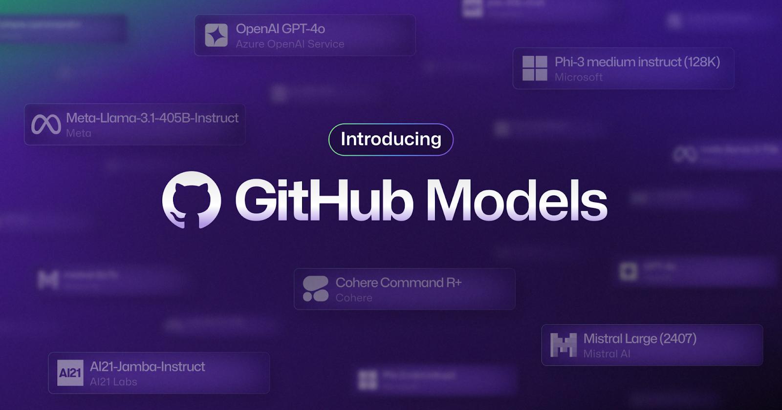 GitHub Models Header