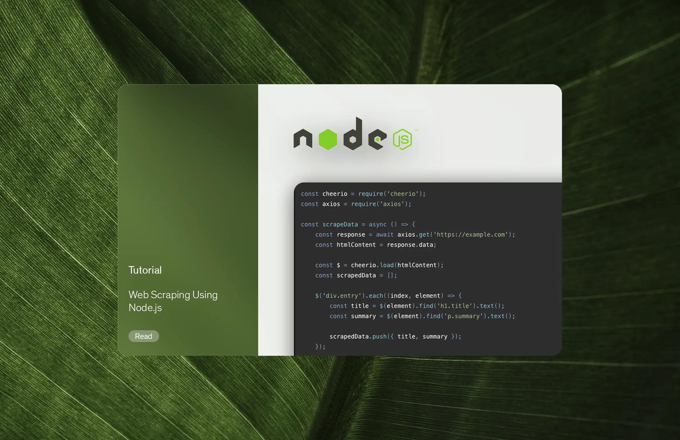 Web Scraping Using Node.js